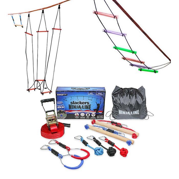 Hearthsong Deluxe Backyard Ninjaline Obstacle Course Kit & Reviews ...