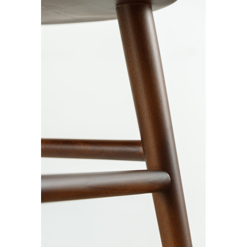 Anvil Chair With Back, Bar Stool (31” Seat Height), Matte Brown