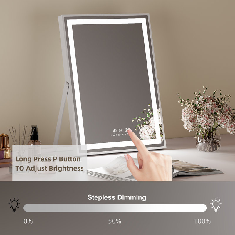 Iron Rectangle Leaning Vanity Mirror
