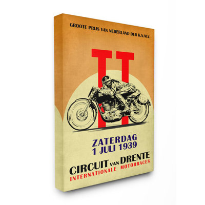 " European Racing Circuit Poster Motorcycle Sport Vintage " by Ziwei Li
