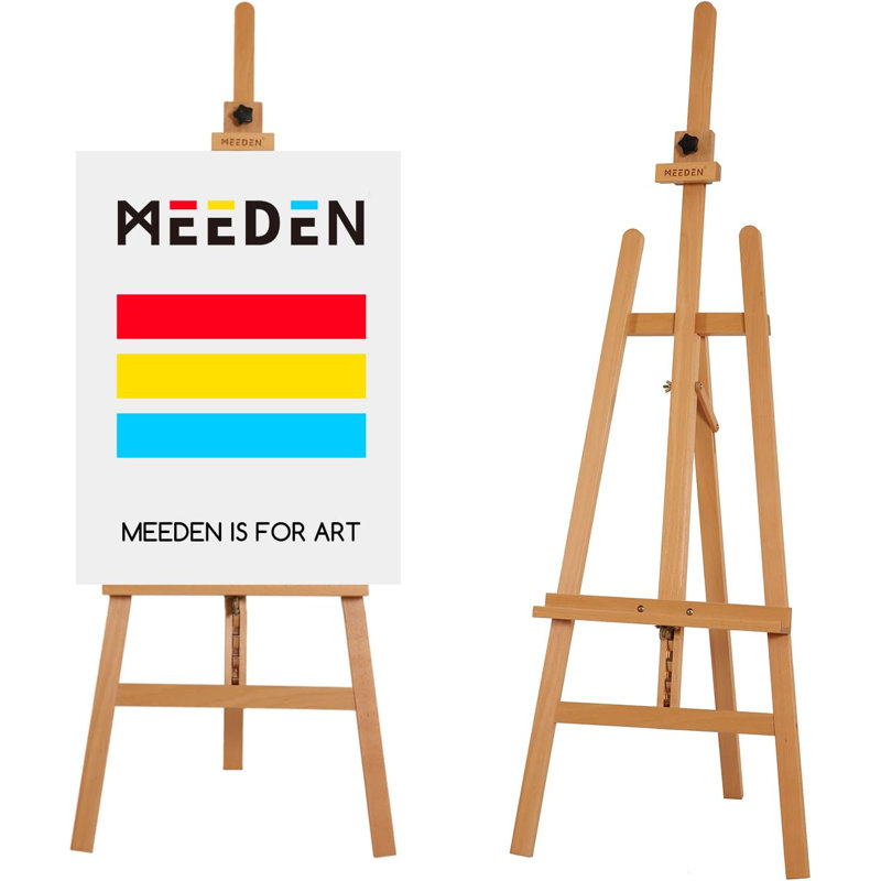 X－MAX FURNITURE Folding Adjustable Solid Wood H-Frame Easel