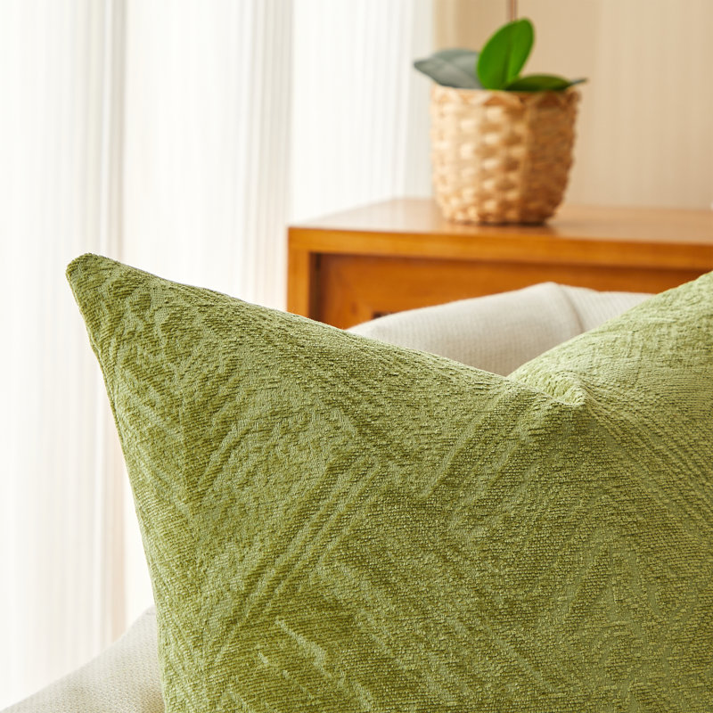  Chenille Throw Pillow Cover, Blue, 20" x 20" x 1"