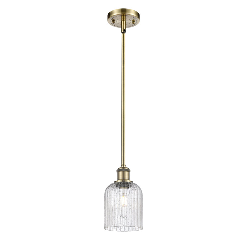 Luminaire suspendu 5 lumières Ballston Addeline, Laiton antique, Grainé