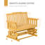 Fauteuil oscillant en bois naturel avec base stable et chaise berçante en bois au design classique