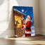 Père Noël renne, art mural sur toile-835484252
