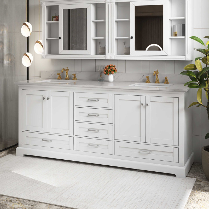Ensemble de meuble-lavabo mural 80 po
