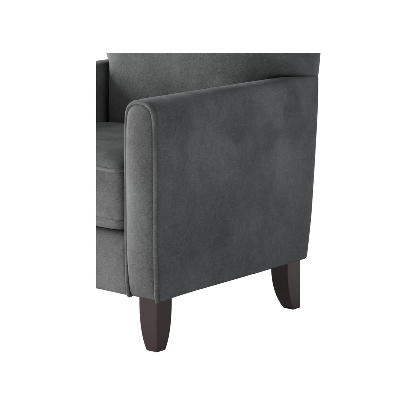 Fauteuil en polyester de 30 po de large Aravis, Polyester asphalte Bella