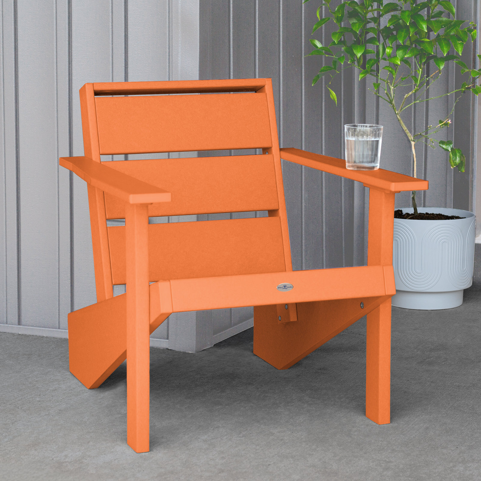 Outdoor Adirondack Chair, Citrus Orange