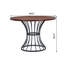 Ensemble repas peu encombrant | Placage de chêne et fer | Charme rustique-moderne | Parfait pour les cuisines douillettes