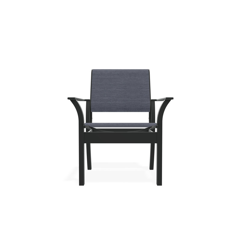 Leeward Outdoor Dining Chair, Collect Indigo, Graphite