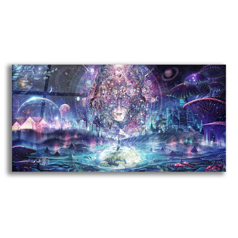 «Quest for the Peak Experience» par Cameron Gray, art mural en verre acrylique, H 12 po x l 24 po x P 0,2 po