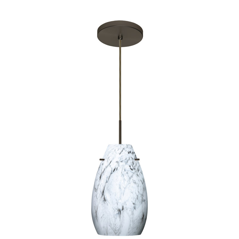 Drasner 1 - Light Single Pendant, Bronze, Marble Grigio, LED