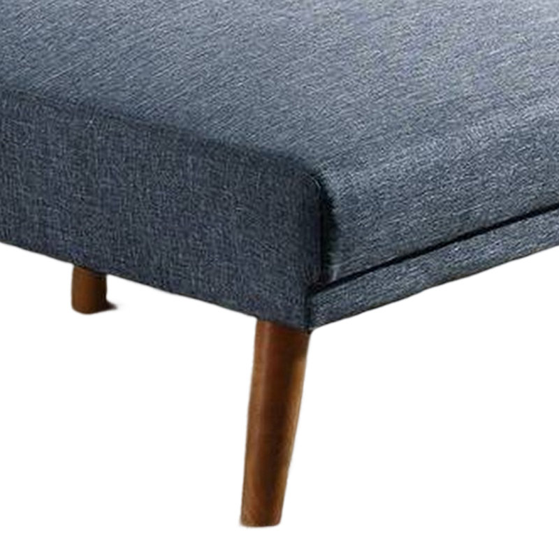 Chaise longue inclinable sans accoudoirs Gussi, Tissu marine