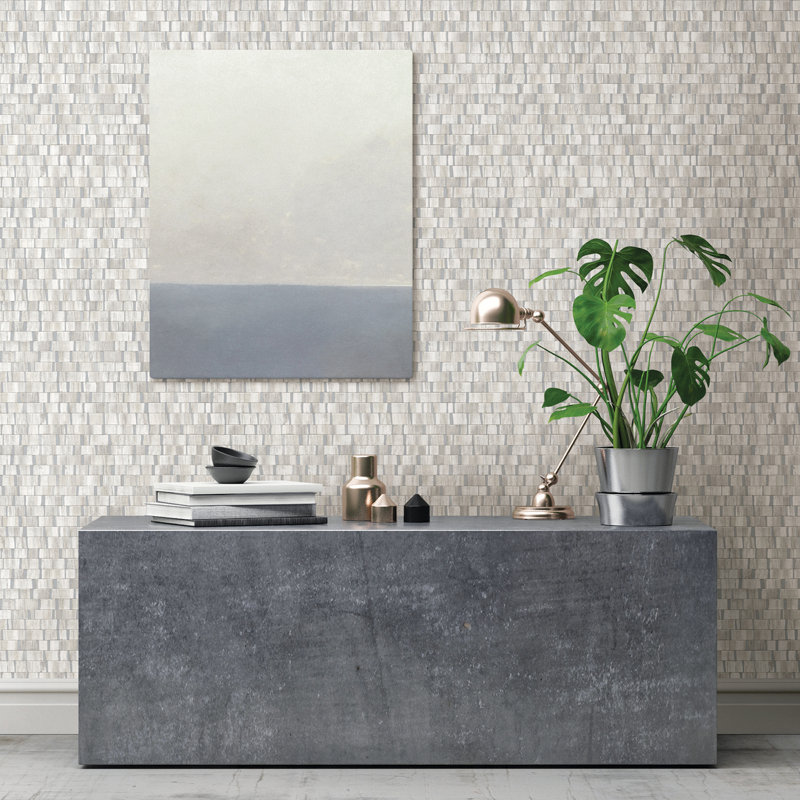 Rouleau de papier peint L 33 pi x l 20,5 po Alchemy, Gris