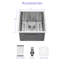 Évier de cuisine à cuve simple encastrable 17 po x 19 po en acier inoxydable brossé de calibre 16 avec accessoires