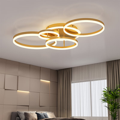 Tavin 5-Light 110cm Golden Loops LED Semi Flush Mount Light