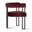 Chaise de salle à manger rembourrée en velours 18,3 po-1094936066