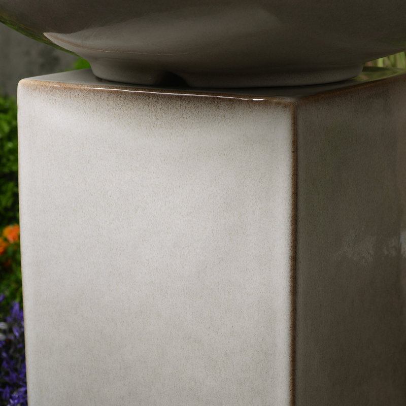 Fontaine en céramique avec lumière, Beige