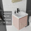 Meuble-lavabo flottant avec lavabo, porte à fermeture en douceur, lavabo en céramique, contreplaqué-681123263-681123202