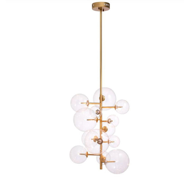 Lustre Ezra, Chrome laqué, Givré, 16" Width x 33" Height
