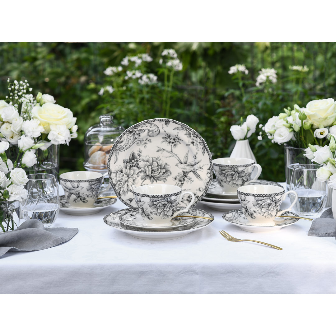 Adelaide Piece Porcelain China Dinnerware Set - Service for 4