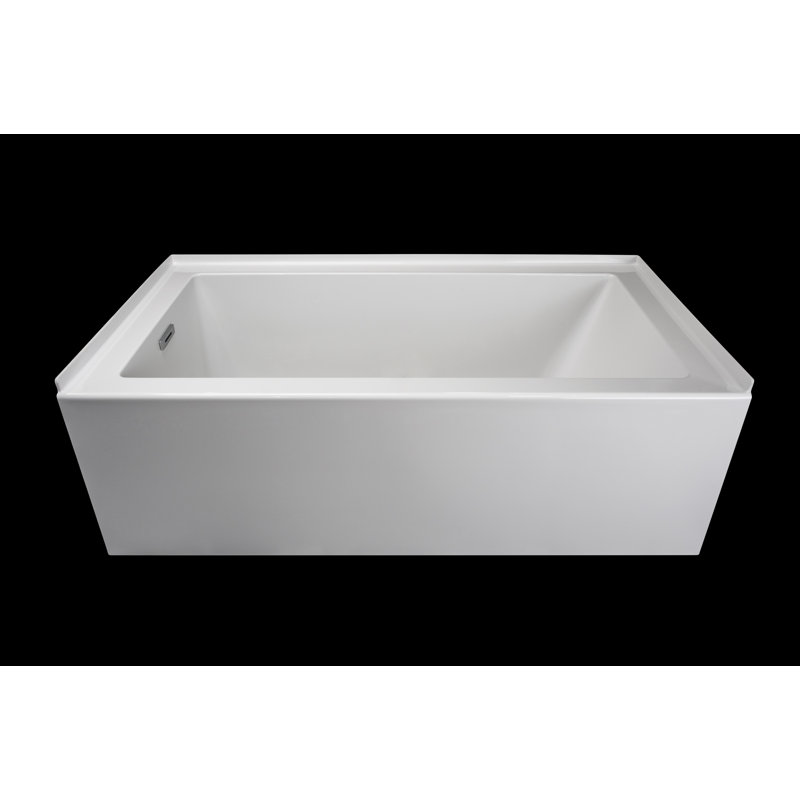Comfort Linea™ 60" x 32" Soaking Bathtub with Left Drain, Right, White