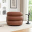 Fauteuil demi-tonneau pivotant en cuir artificiel Coyle-523977500
