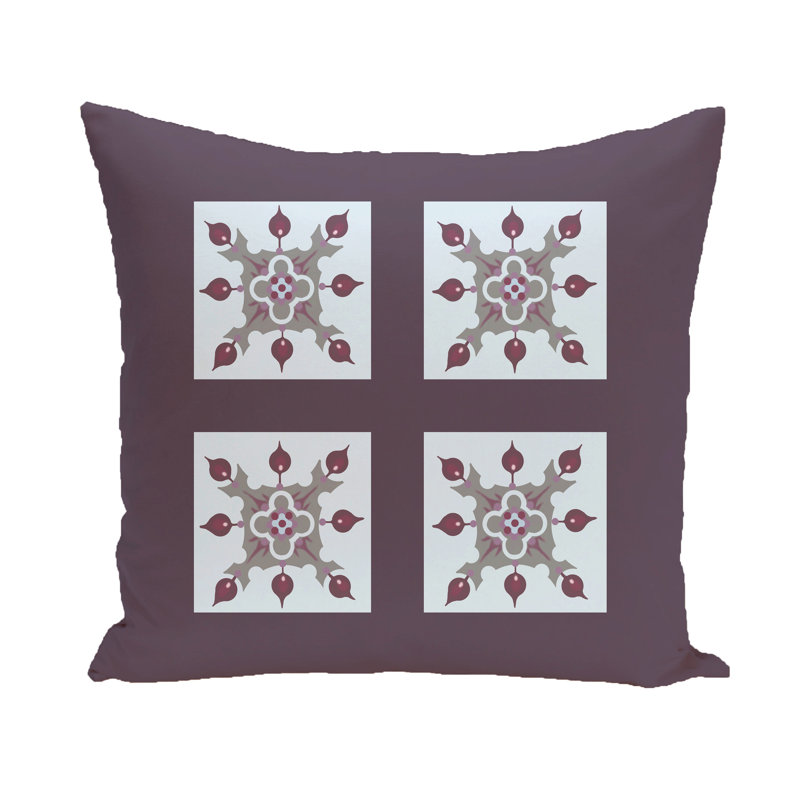 Housse de coussin carré marocain et insert, H 16 po x l 16 po, Bleu marine / bleu