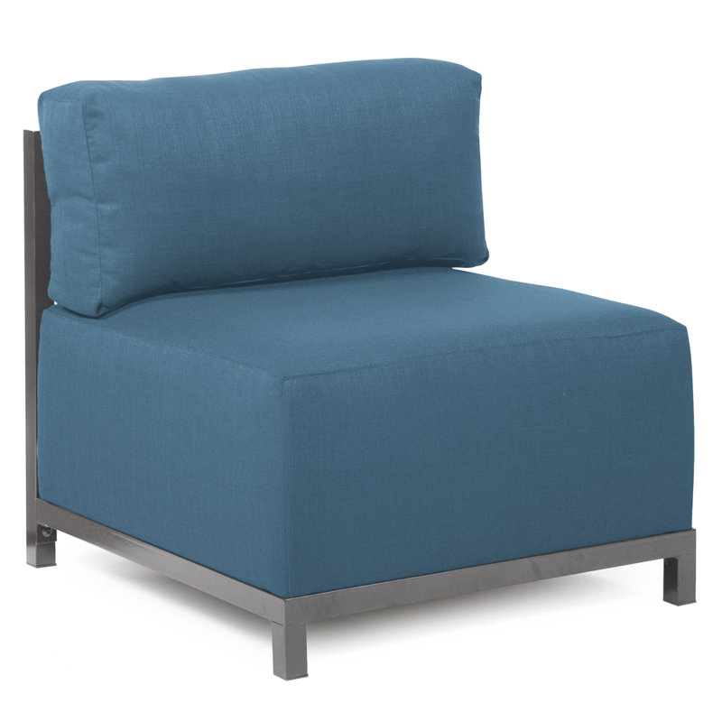 Woodsen Slipper Chair, Mahogany, Seascape Breeze