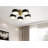 Goudy 5-Light Gold Chandelier With Black Shades