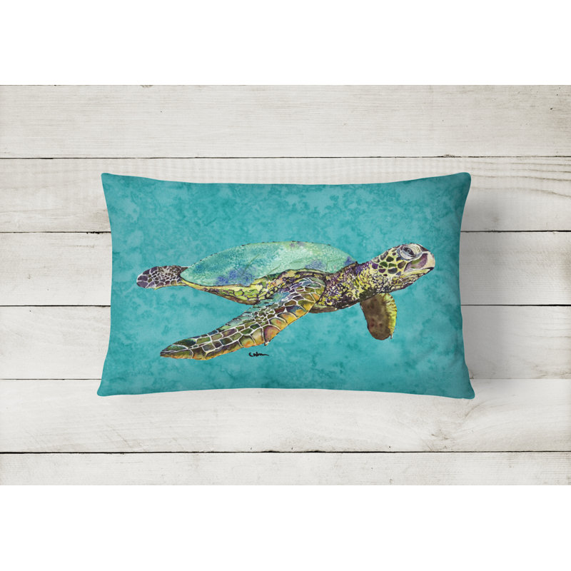 Turtle Outdoor Reversible Throw Pillow