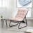 Patio Outdoor Lounge Chair with Ottoman, Comfy Sling Recliner Chair with Puffy Cushion and Foot Stool, Ideal for Living Room, Bedroom, Reading Room-1907877085