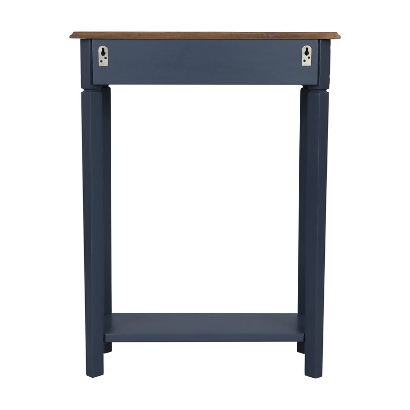 Hageman 2-Tone Console Table with Drawer, Navy