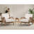 27.17" Wide Modern Upholstered Solid Wood Accent Chair With An Extra Pillow-231614130