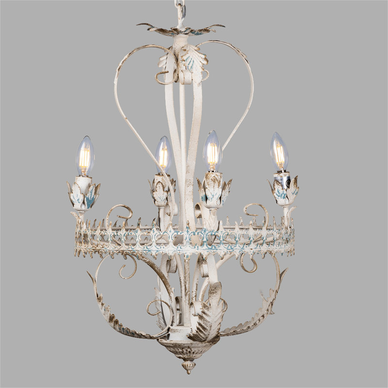 Lustre rétro avec détails bleus élégants pour une décoration rustique