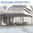 Patio Gazebo Lean to Wall Mounted Pergola with Sloping Galvanized Steel Roof-114253239-119606716