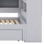 Lit de jour multifonctionnel avec 2 grands tiroirs, tablettes ouvertes, lumières DEL et ports USB-128931967