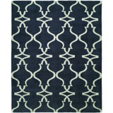 Dimitrina Damask Area Rug in Blue