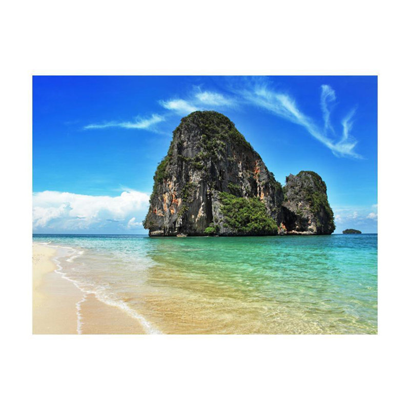 Paysage exotique Alroy en Thailande, Railay Beach, L 121 po x l 157 po