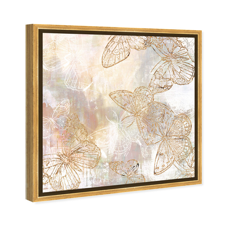 Animaux, insectes de jardin, impression sur toile, H 16 po x l 16 po, Toile encadrée d'or