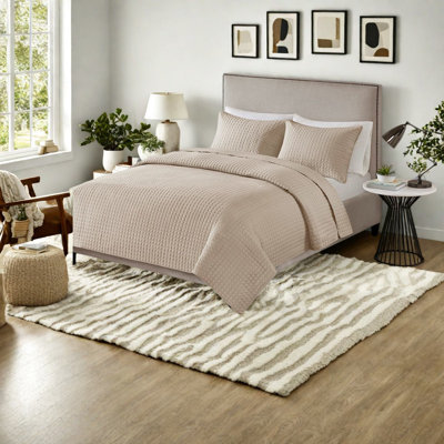 Soft Khaki Bedding Set, Reversible, Hypoallergenic For Home
