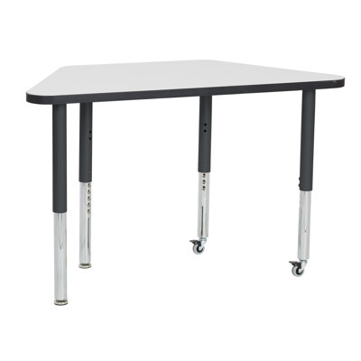 Trapezoid Dry-Erase Activity Table with Adjustable Legs