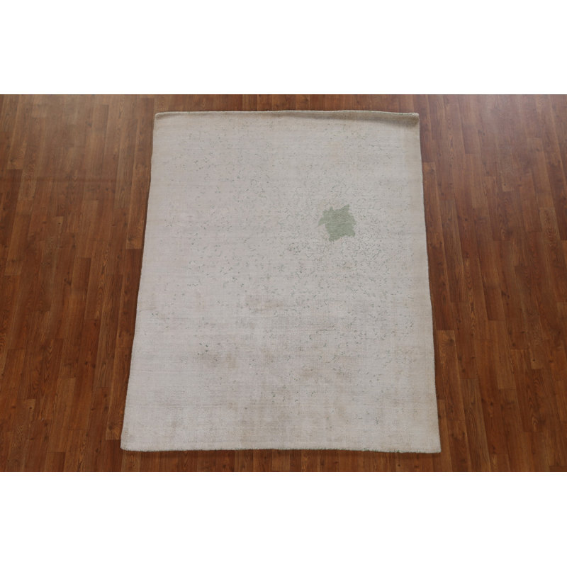 Contemporary Gabbeh Silk Oriental Rug 5x6