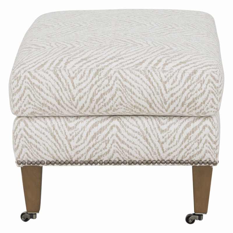 Flynn Ottoman, Small Nickel, 1183 Dove, Mica