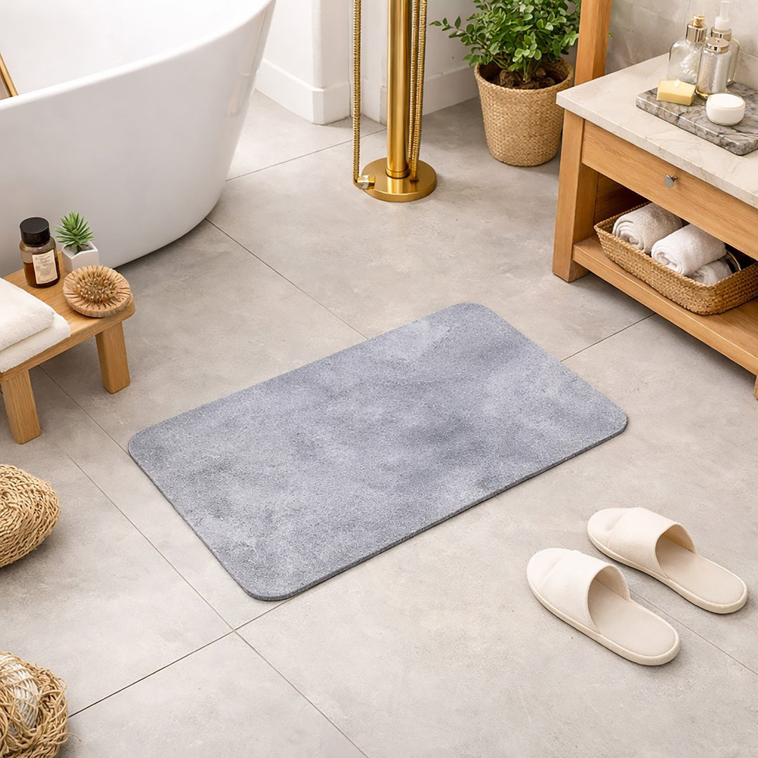 Stone Mat Diatomite Quick-dry Stone Bath Mat Ultra Absorbent Evideco