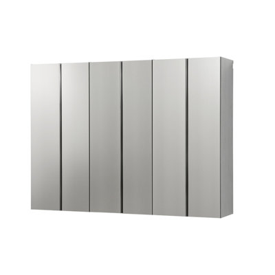 Series Garage Cabinet - 96"W X 72"H 20"D. Metallic Grey Finish. Soft Closing Mechanism For Doors & Drawers. Wall Mounted Design Space Efficiency. Extra Deep Storage Available. Water And Heat