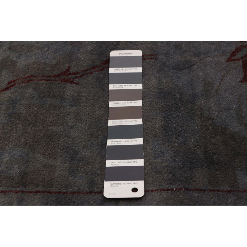 Tapis unique en laine de 1990 à motif rectangulaire 9 pi 10 po x 13 pi 9 po Akoni