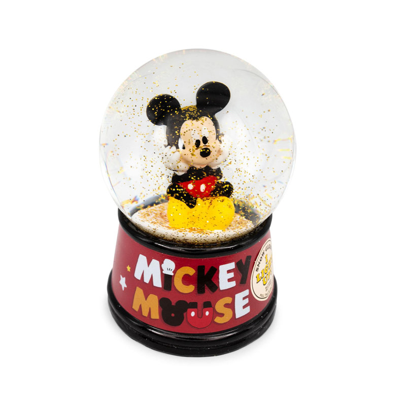 Mickey Mouse Light-Up Collectible Snow Globe with Clear Glitter