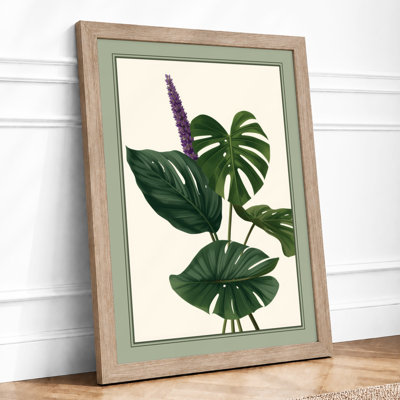 Purple Bloom Study Botanical - Framed Print
