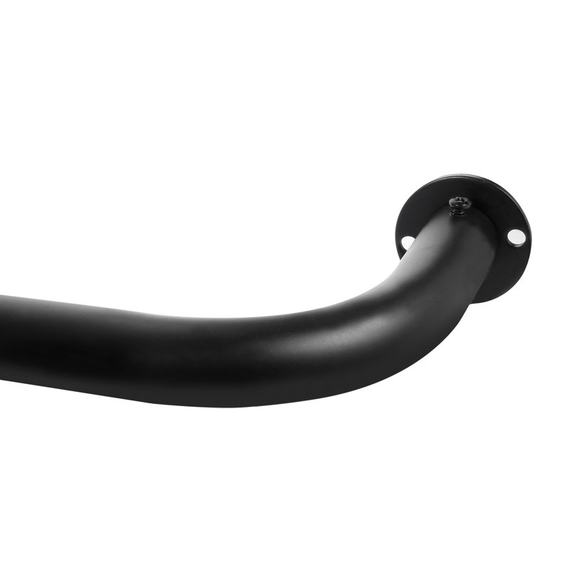 Tringle à rideaux simple réglable Caroleena, 28" - 48", Noir